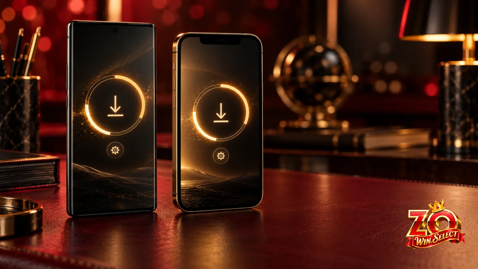 Điện thoại Android và iPhone đang cài đặt Zowin
